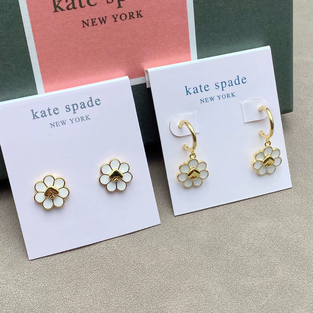 kate spade Gold Plated Enamel Spliced Clover Heart Pyramid Polished Float